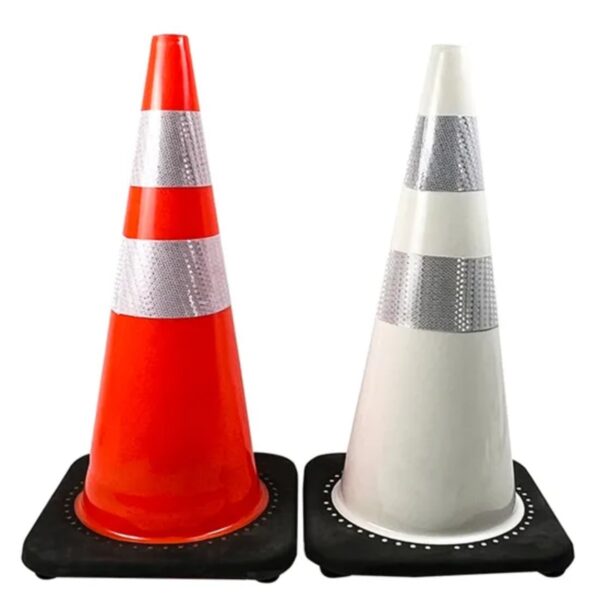UV Resistance 18 Inch Black Base Cone PVC Reflective Safety Cones - Image 4