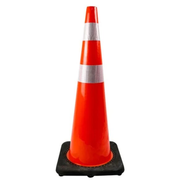 UV Resistance 18 Inch Black Base Cone PVC Reflective Safety Cones - Image 7