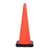 45cm PVC Black Base Safety Cones Reflective Traffic Markers - Image 2