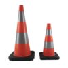 70cm PVC Orange Cone Black Base Flexible Barricade Traffic Cone - Image 4