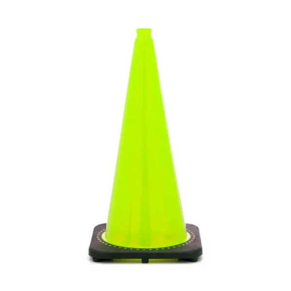 90cm PVC Road Green Cone Black Base Traffic Safety Cones - Image 6