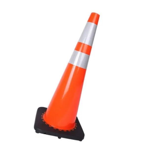 PVC Black Base Orange Cone Flexible Barricade Traffic Safety Cones - Image 6