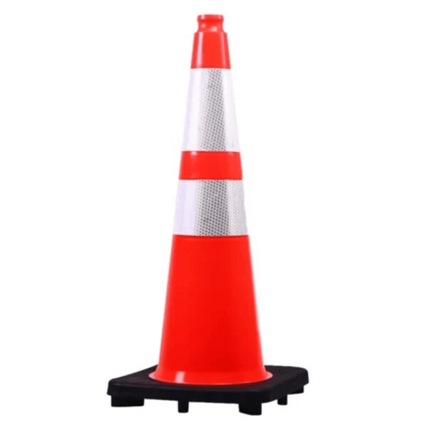 PVC Black Base Road Cone Flexible Barricade Traffic Cone - Image 7