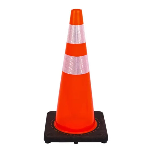 45cm 70cm 90cm Flexible Traffic Safety Cone Road Black Base Cone - Image 2