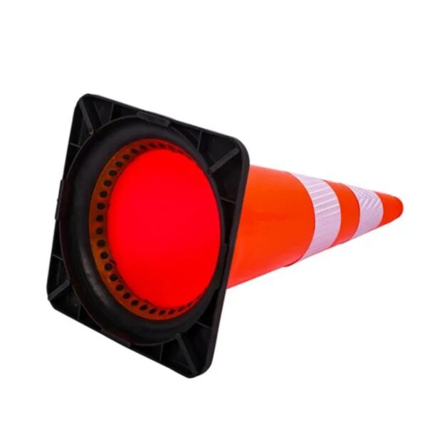 36 Inch High Quality PVC Cone Reflective Warning Black Base Cone - Image 4