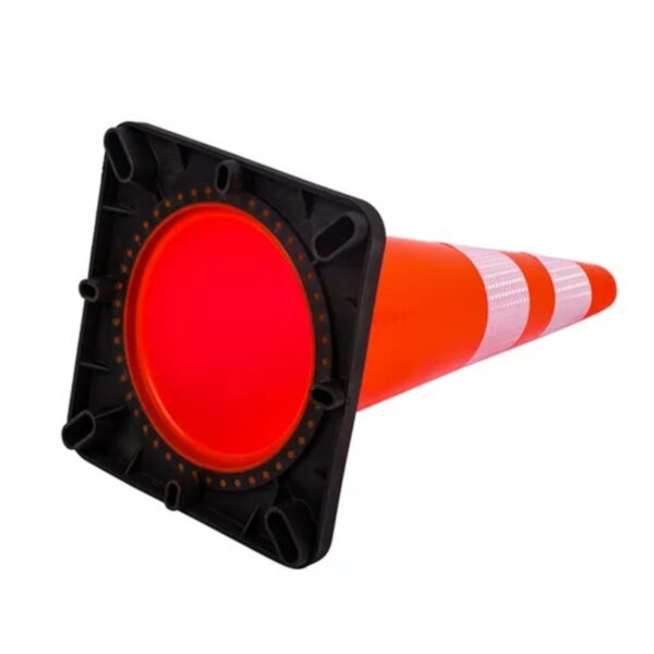 36 Inch PVC Stackable Road Cone Reflective Black Base Traffic Cones - Image 6