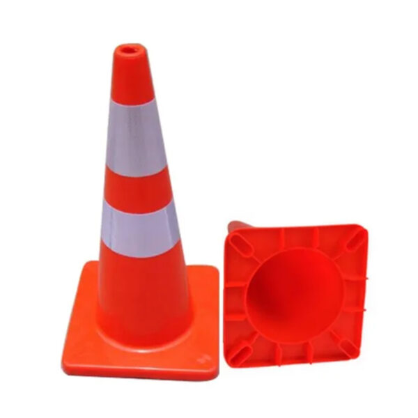 36 Inch Reflective PVC Traffic Cone Flexible Safety Barricade - Image 4