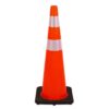 45cm PVC Reflective Traffic Cone Flexible Black Base Safety Cone - Image 3