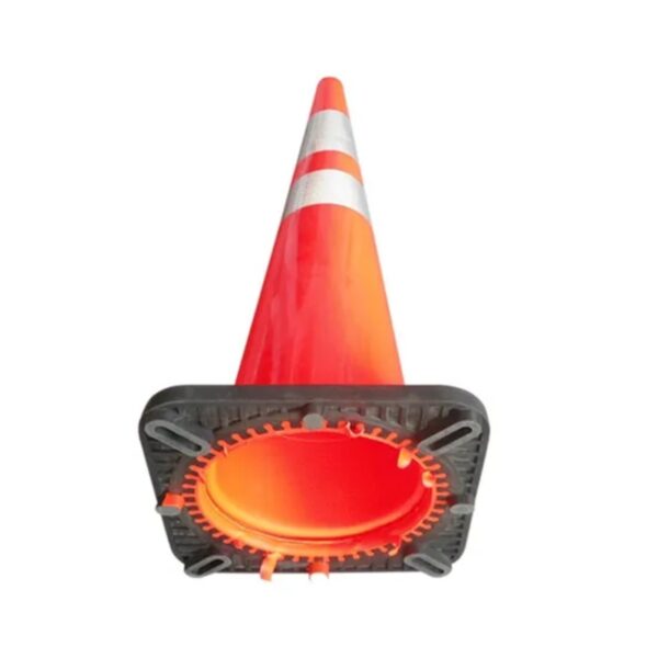 36 Inch Road Construction PVC Cone Reflective Black Base Traffic Cones - Image 7