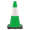 Small Construction Cones 70cm PVC Road Green Black Base Cone - Image 2