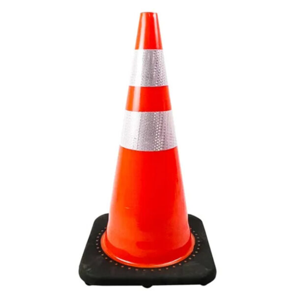 PVC 45cm 70cm 90cm Traffic Safety Flexible Cones Black Base Cone - Image 3