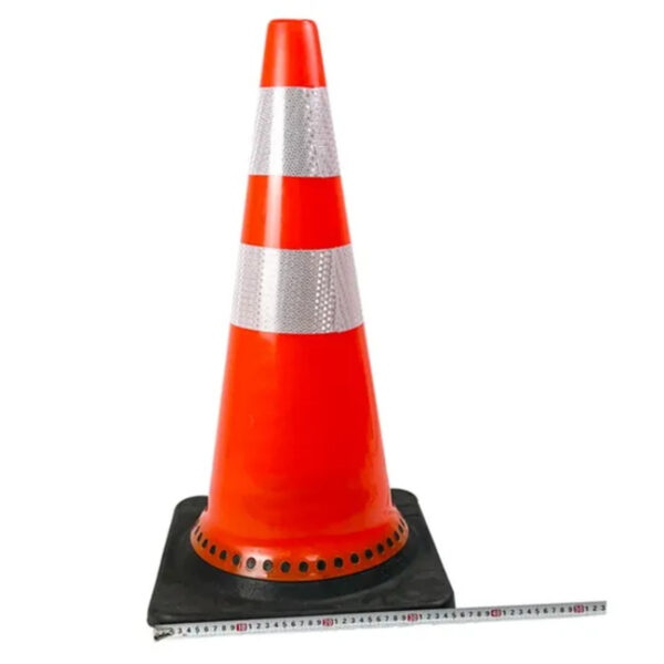 PVC 45cm 70cm 90cm Traffic Safety Flexible Cones Black Base Cone - Image 6