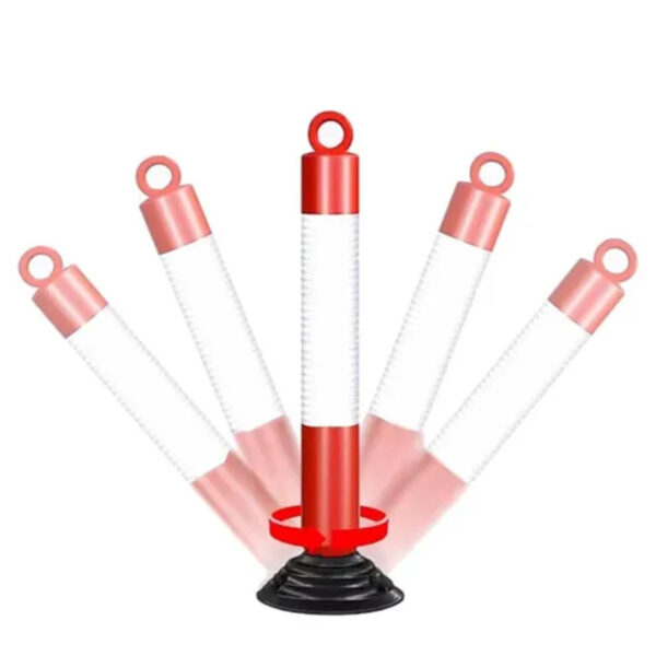 80cm PE Tumbler Collapsible Delineator Rubber Base Delineators - Image 7