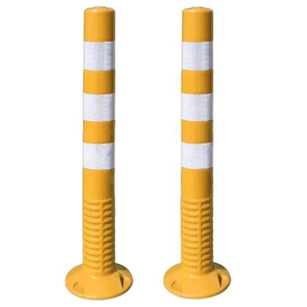 Flexible Spring Warning PU Delineator Post Fixed Traffic Bollards - Image 2