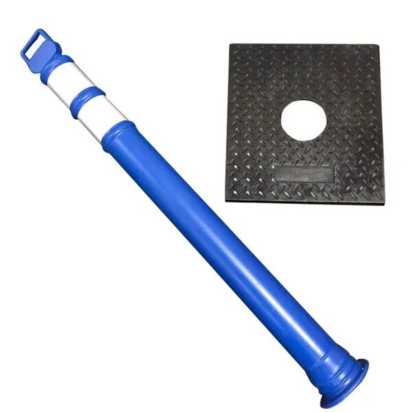 Safety Bollards Barriers Movable Traffic Delineator Rubber Base Delineator - Image 3