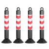 Sun Proof PE Delineators Tumbler Rubber Base Spring Warning Delineator - Image 2