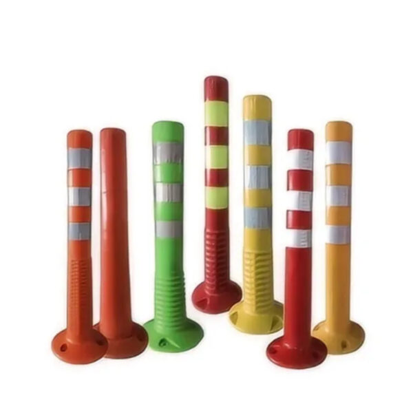 Fixed PU Traffic Bollards Spring Warning Flexible Delineator Post - Image 2