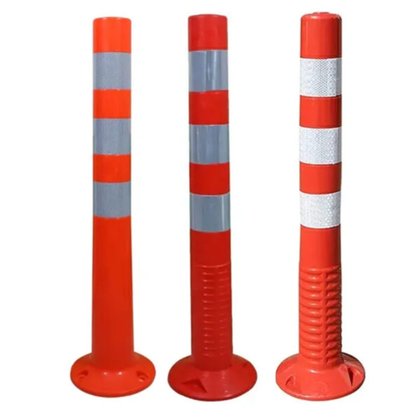 Fixed PU Traffic Bollards Spring Warning Flexible Delineator Post - Image 6