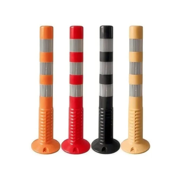 Fixed PU Traffic Bollards Spring Warning Flexible Delineator Post - Image 5