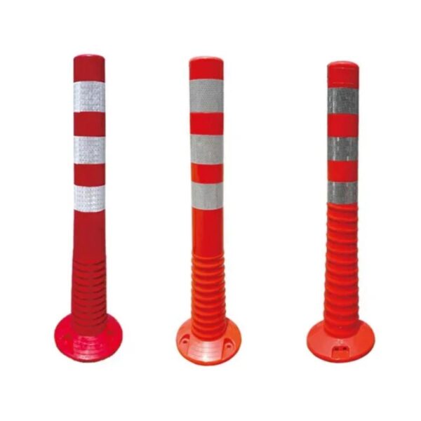 Fixed Traffic Bollards PU Spring Warning Flexible Delineator Post - Image 6