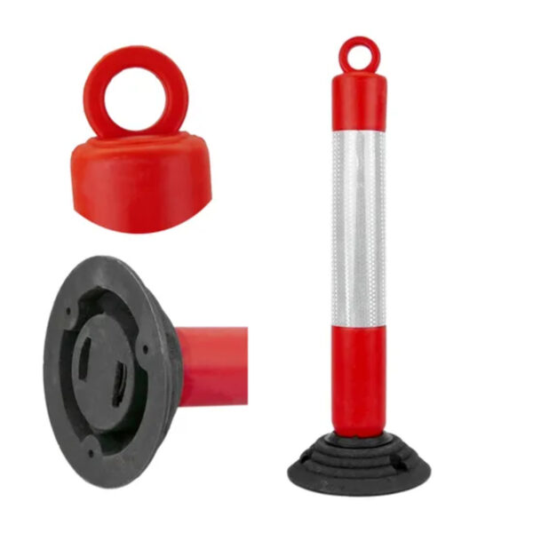 Flat Traffic Delineators Rubber Base Safety Warning Flexible Delineator - Image 3