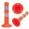 Flexible Warning Delineator Post PU Spring Fixed Traffic Bollards - Image 4