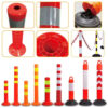 PU Spring Delineator Warning Flexible Post Fixed Traffic Bollards - Image 5