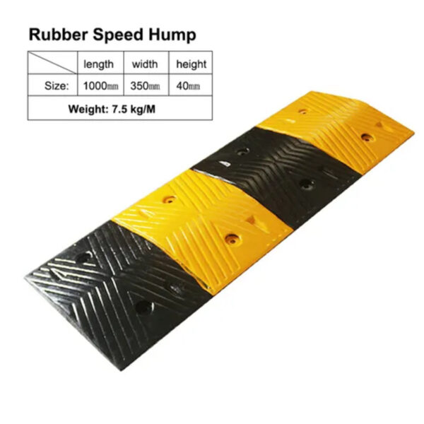 100cm Road Hump Rubber Rumble Strips Speed Breakers - Image 2