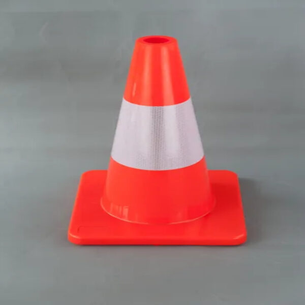 18 Inch Road Cone Orange Flexible PVC Traffic Safety Cone - Image 4