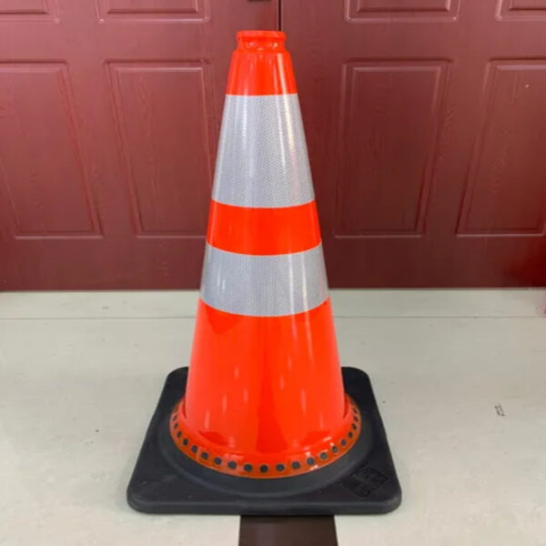 750mm Red Cone Flexible PVC Traffic Safety Road Cone - Image 4