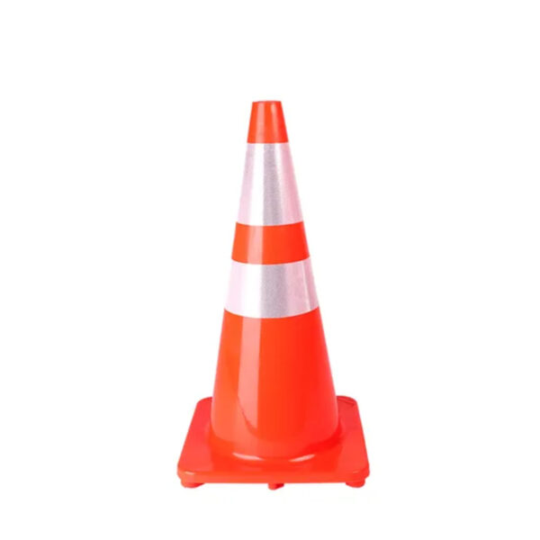 Flexible 28 Inch Cone Road Parking Warning PVC Traffic Cone - Image 4