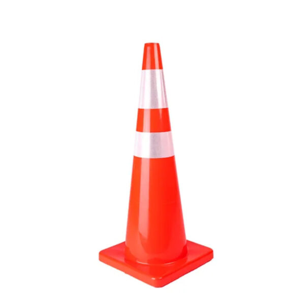 Flexible 36 Inch Cone Traffic Road Safety PVC Traffic Cone - Image 2