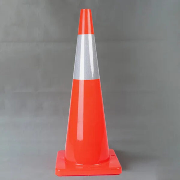 36 Inch Roadway Flexible PVC Cone Traffic Safety Road Cone - Image 3