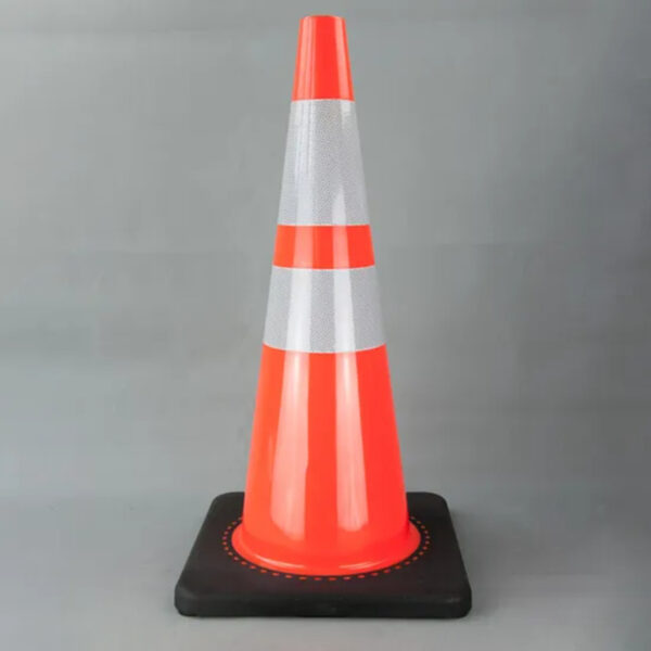 High Quality Red Road Safety Reflective PVC Traffic Cone - Image 2