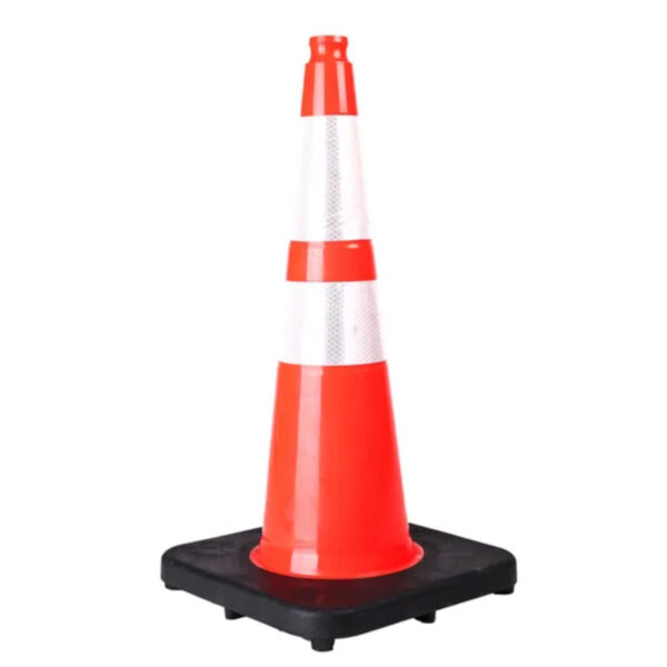 28 Inch Red Cone Slim Body PVC Traffic Safety Cones - Image 2