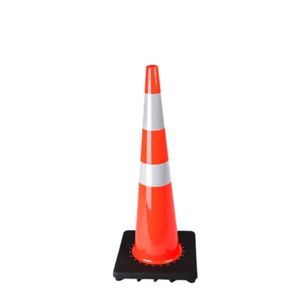 Flexible 36 Inch Orange Cone PVC Slim Body Road Traffic Cone - Image 4