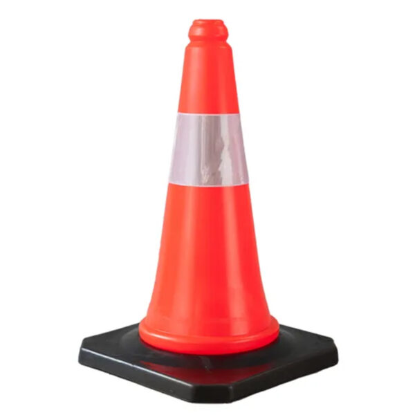 50cm PVC Cone Flexible Reflective Traffic Road Safety Cone - Image 2