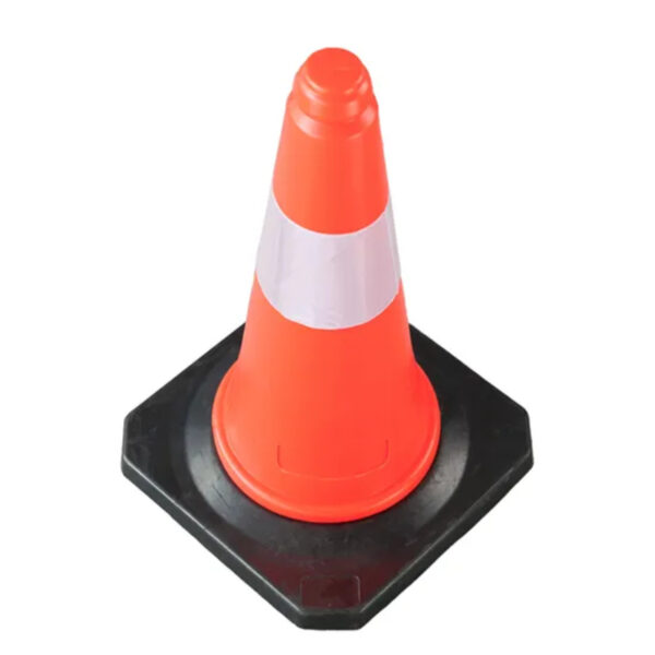 50cm PVC Cone Flexible Reflective Traffic Road Safety Cone - Image 4