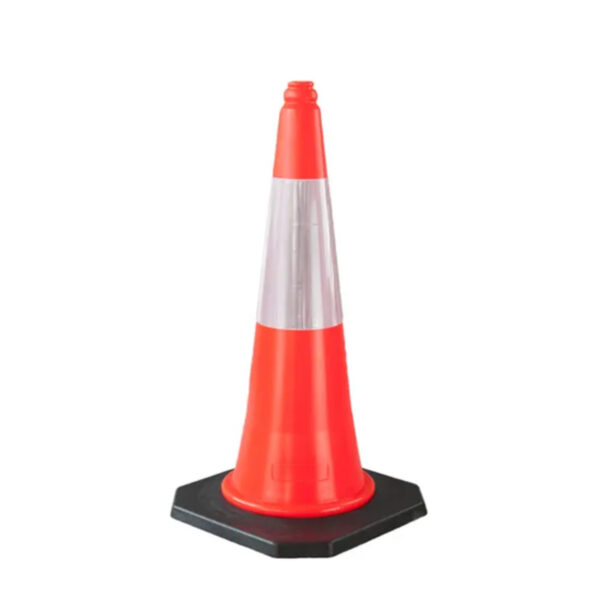 75cm Foldable Cone PVC Flexible Traffic Black Base Road Cone - Image 3