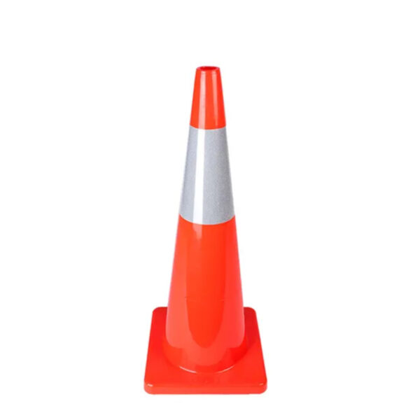 90cm Reflective Cone Reflective Road Safety PVC Traffic Cone - Image 3
