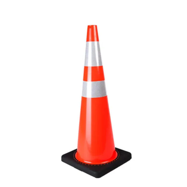 Reliable High Quality 90cm Traffic Cone with Black Base - Image 2