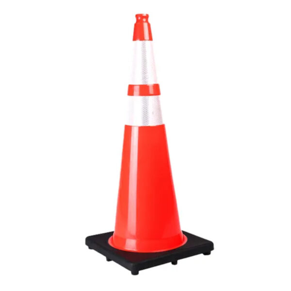 28 Inch Flexible Orange Cone PVC Road Safety Traffic Cone - Image 4