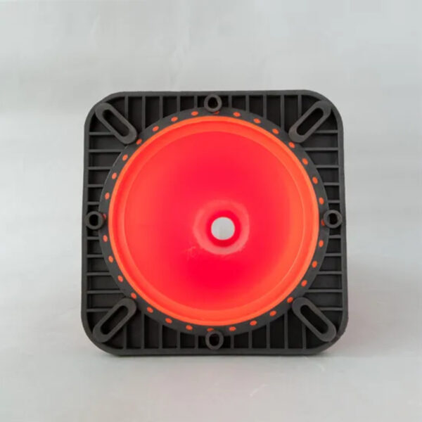 18 Inch Black Base Interlock PVC Road Cone Traffic Cone - Image 4