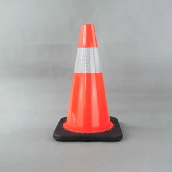 18 Inch Black Base Interlock PVC Road Cone Traffic Cone - Image 5