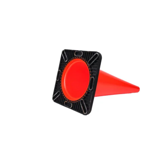 Orange Road Cone Flexible PVC Traffic Cone with Black Base - Image 3