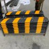 Rubber Road Traffic Speed Bump with Yellow Reflective Strip - Image 2