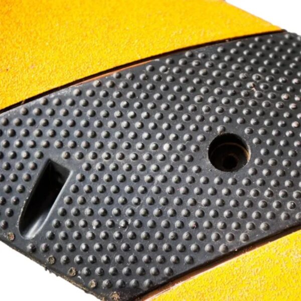Rubber Road Traffic Speed Bump with Yellow Reflective Strip - Image 3