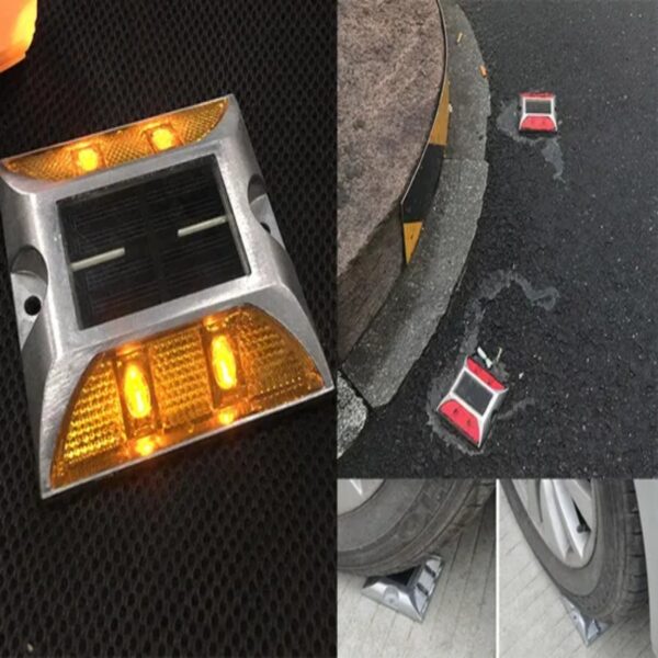 High Brightness Stud Aluminum LED Cat Eye Solar Road Stud - Image 2