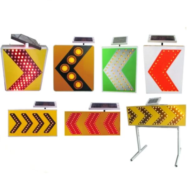 Solar Power LED Octagonal Stop Warning Traffic Road Sign - Image 3