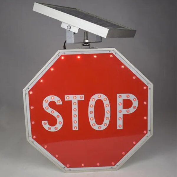 Best High Quality Solar LED Octagonal Stop Red Traffic Sign - Image 4